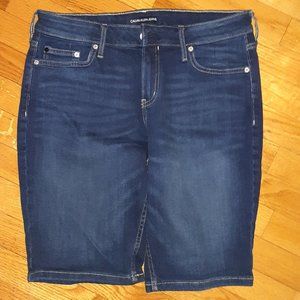 Calvin Klein Denim Jean Bermuda Shorts - Women's Size 10